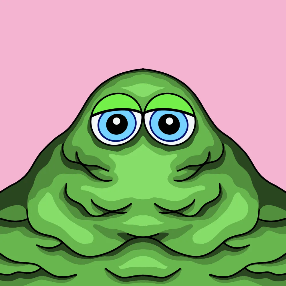 Green Blubber Blobber — Hedz No. 958, recovered original artwork by Matt Furie