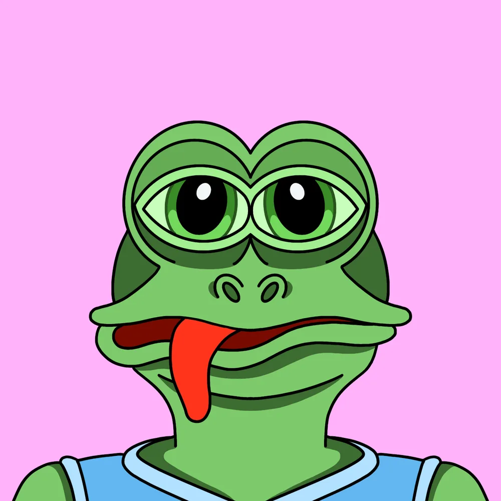 Goof-frog Greenie — Hedz No. 961, recovered original artwork by Matt Furie
