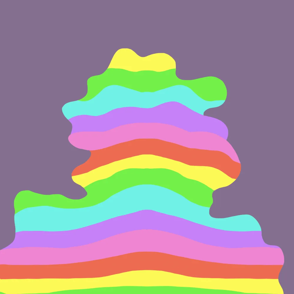Rainbow Myst — Hedz No. 962, recovered original artwork by Matt Furie
