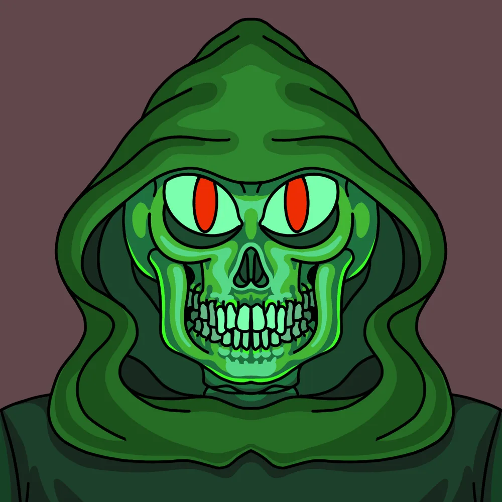 Green Reaper — Hedz No. 963, recovered original artwork by Matt Furie