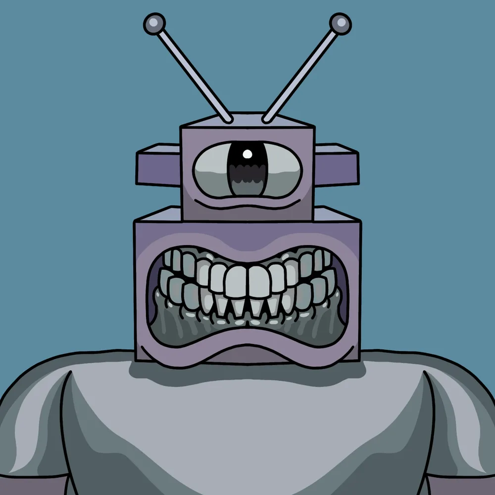 Robochomper — Hedz No. 973, recovered original artwork by Matt Furie