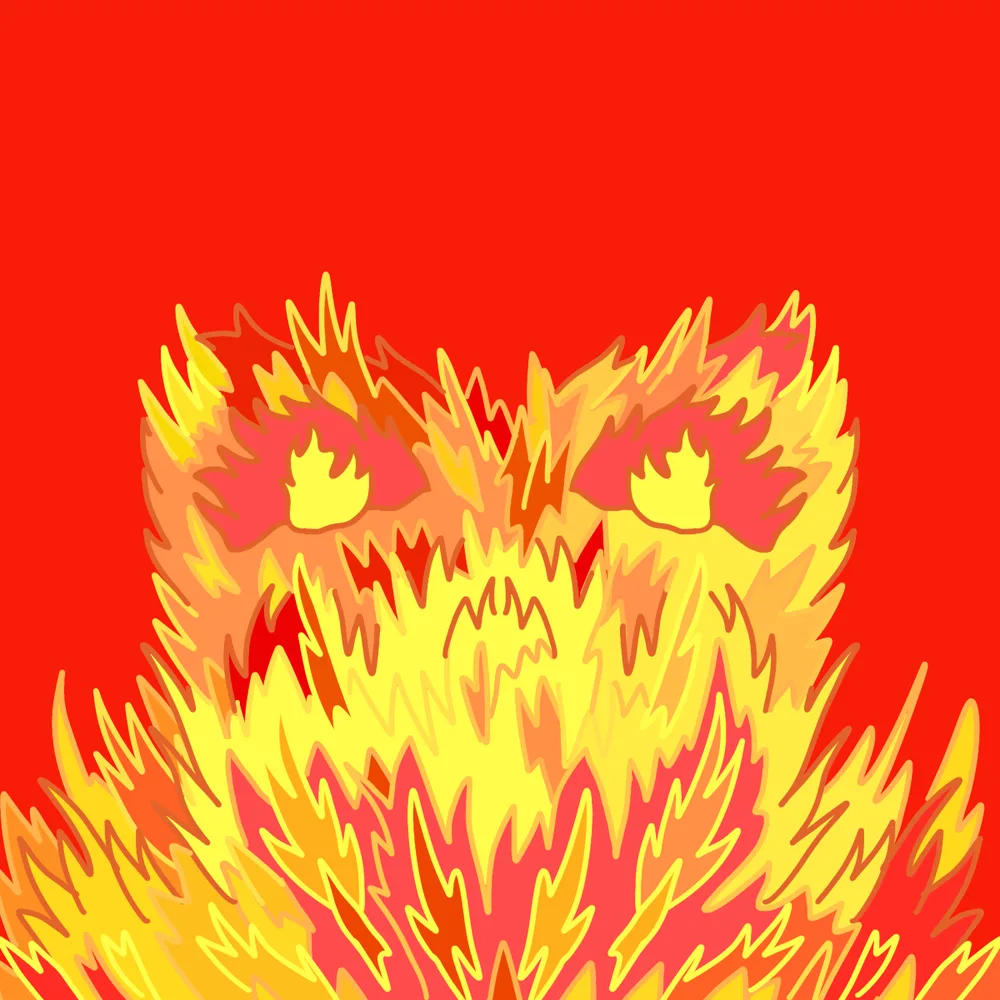 Firefucker — Hedz No. 984, recovered original artwork by Matt Furie