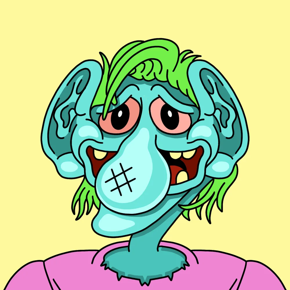 Green Gremlin — Hedz No. 985, recovered original artwork by Matt Furie