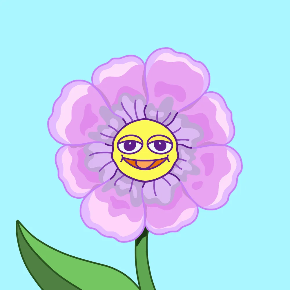 Flower Cutie — Hedz No. 986, recovered original artwork by Matt Furie