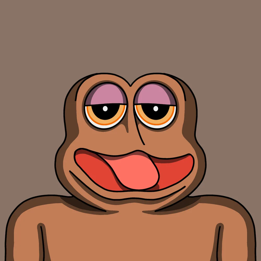 Pooping Frog — Hedz No. 099, recovered original artwork by Matt Furie
