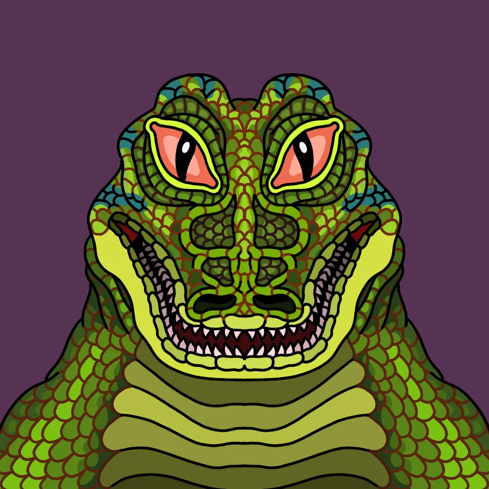 Dinokiller Greenie — Hedz No. 995, recovered original artwork by Matt Furie